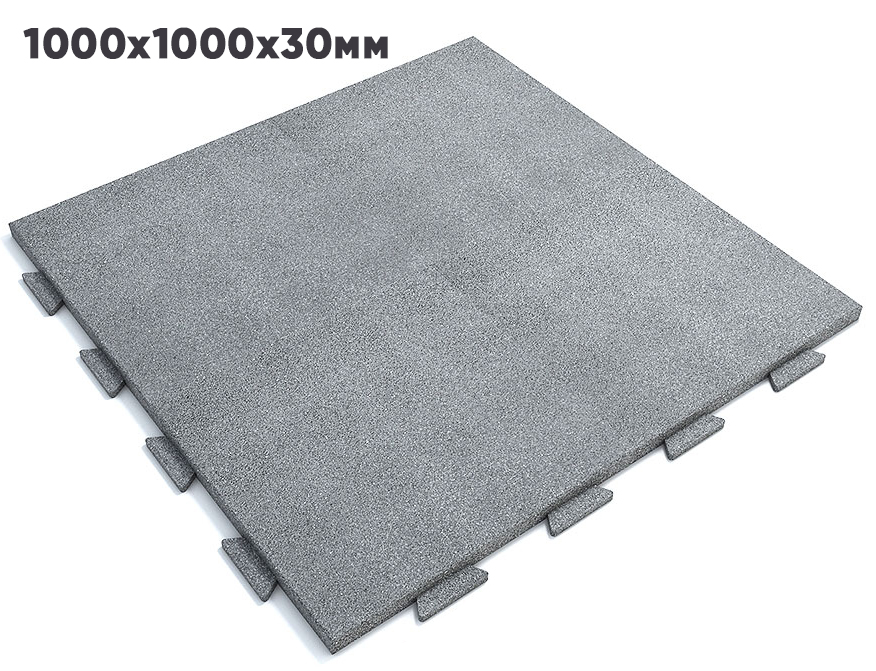 Резиновая плитка ласточкин хвост 1000х1000х30мм белый